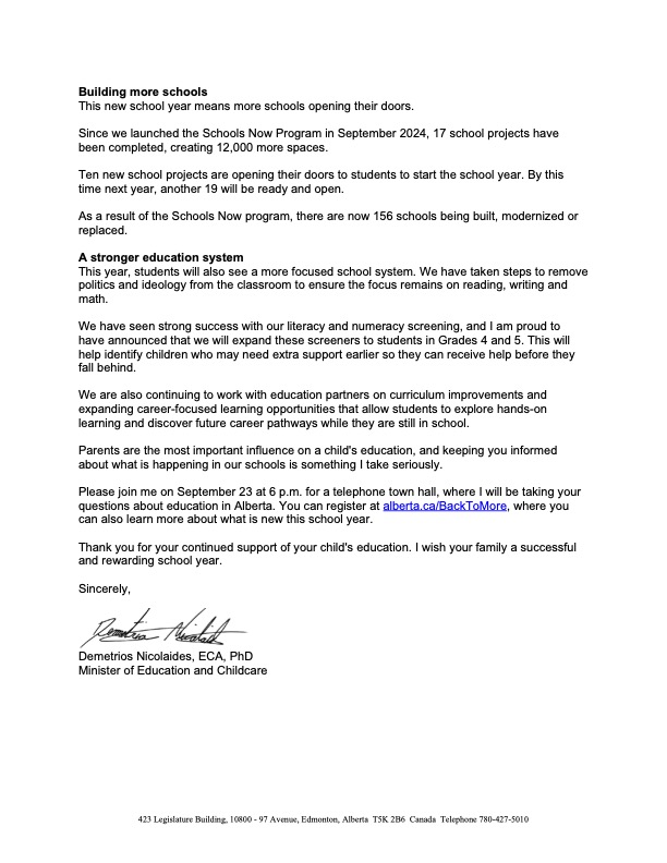 Letter to Parents AB Ed 2026