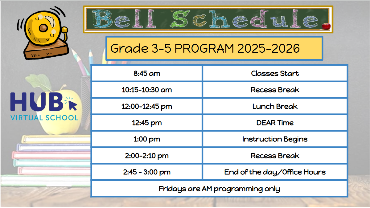 25 26 Bell Schedule